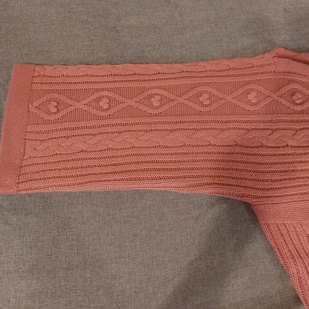 Dressbarn Knitted Tunic Sweater 3/4 Length Sleeves Salmon Pink Woman's XL - Picture 3 of 4